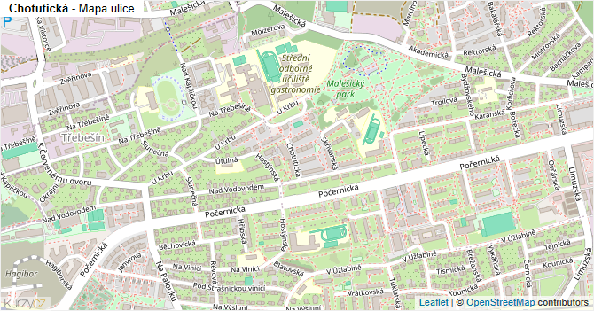 Chotutická - mapa ulice