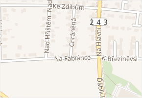 Chráněná v obci Praha - mapa ulice