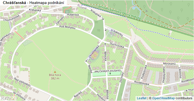 Chrášťanská - mapa podnikání