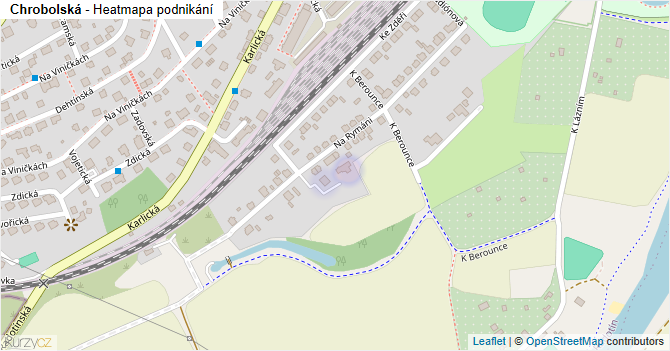 Chrobolská - mapa podnikání