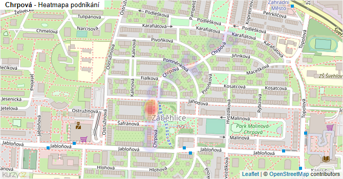 Chrpová - mapa podnikání