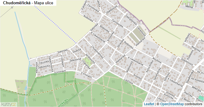 Chudoměřická - mapa ulice