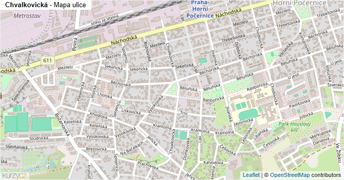 Chvalkovická - mapa ulice