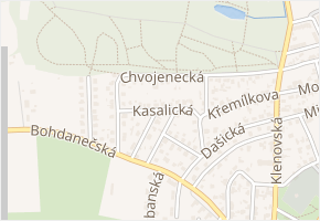 Chvojenecká v obci Praha 8 - mapa ulice
