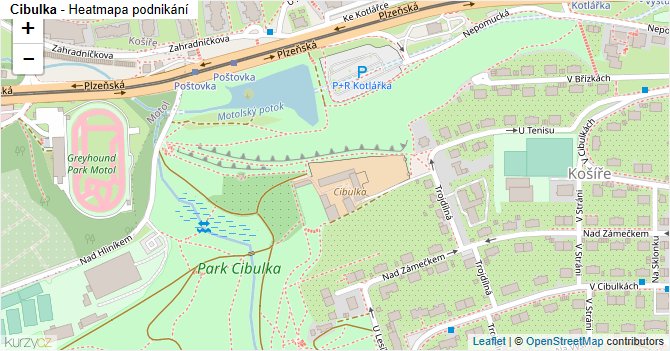 Cibulka - mapa podnikání