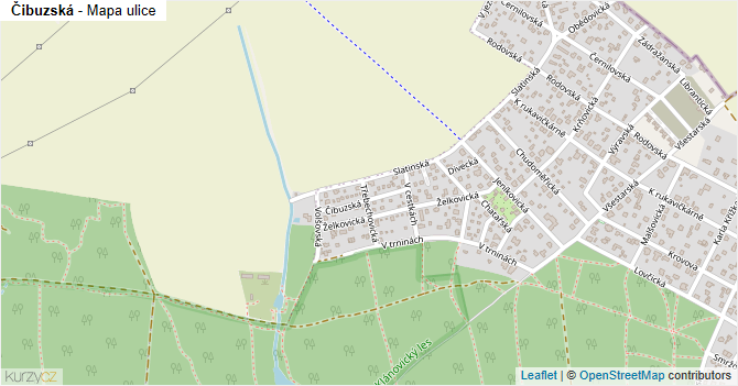 Čibuzská - mapa ulice