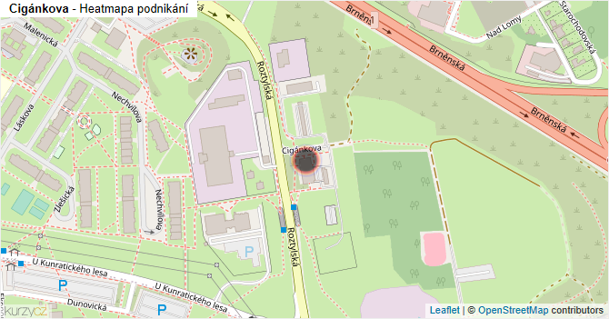 Cigánkova - mapa podnikání