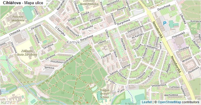 Cihlářova - mapa ulice