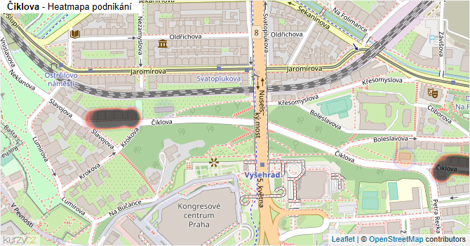 Čiklova - mapa podnikání