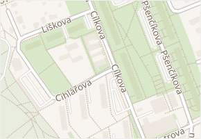 Cílkova v obci Praha - mapa ulice