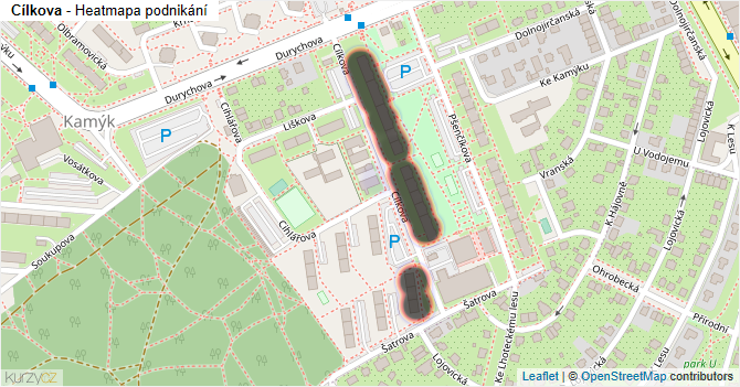 Cílkova - mapa podnikání
