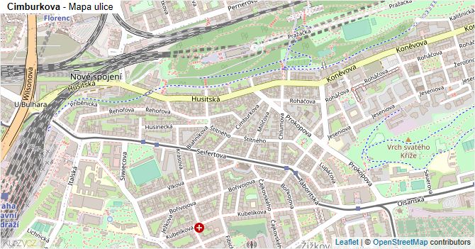 Cimburkova - mapa ulice