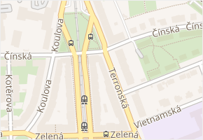 Čínská v obci Praha - mapa ulice