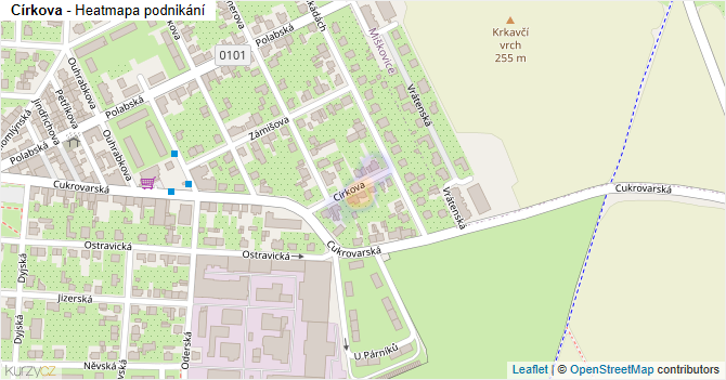 Církova - mapa podnikání