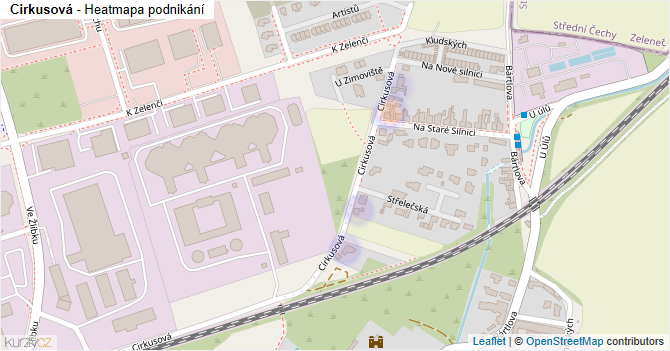 Cirkusová - mapa podnikání