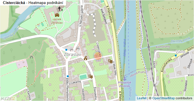 Cisterciácká - mapa podnikání