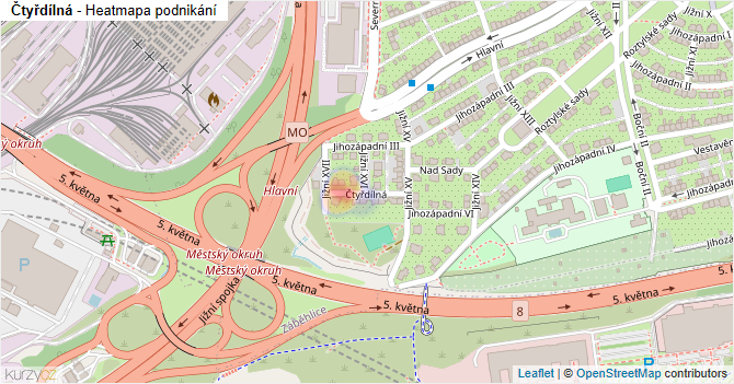 Čtyřdílná - mapa podnikání