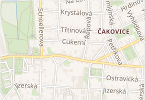 Cukerní v obci Praha 15 - mapa ulice