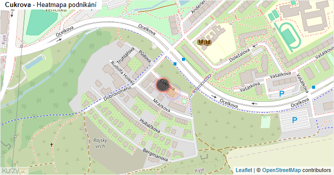 Cukrova - mapa podnikání