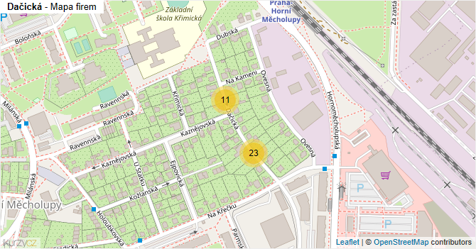 Dačická - mapa firem