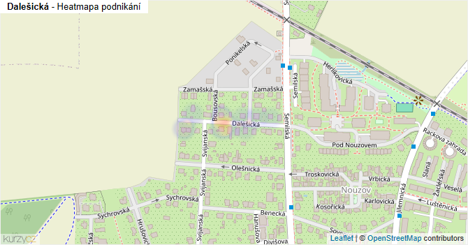 Dalešická - mapa podnikání