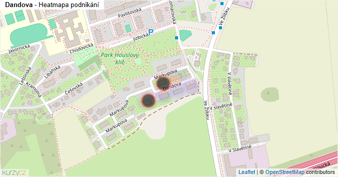 Dandova - mapa podnikání