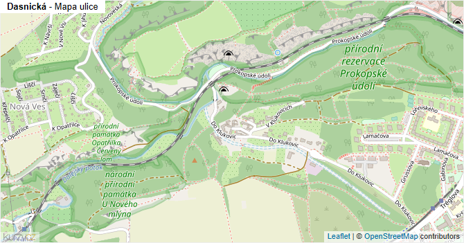 Dasnická - mapa ulice