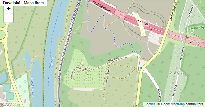 Davelská - mapa firem