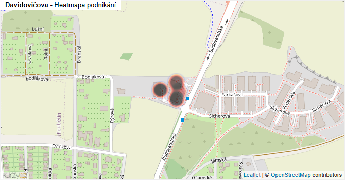 Davidovičova - mapa podnikání