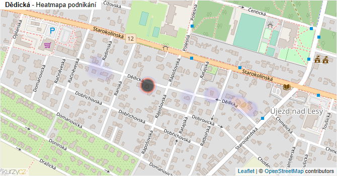 Dědická - mapa podnikání