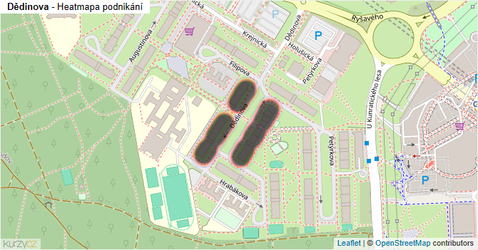 Dědinova - mapa podnikání