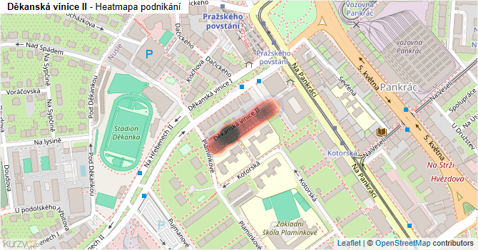 Děkanská vinice II - mapa podnikání