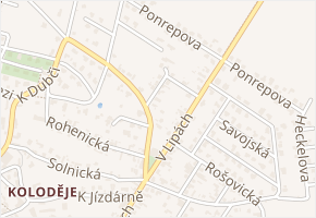 Deštná v obci Praha 3 - mapa ulice