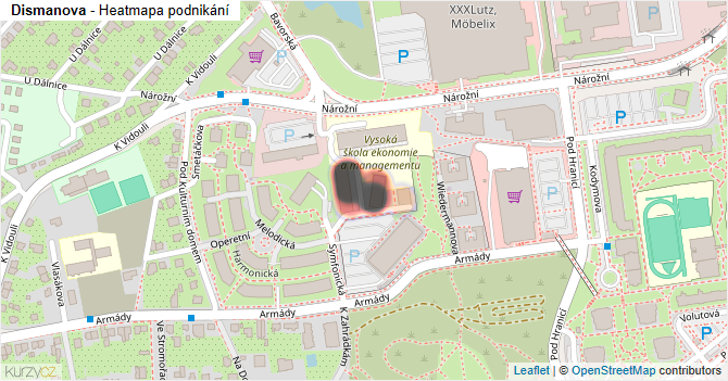 Dismanova - mapa podnikání