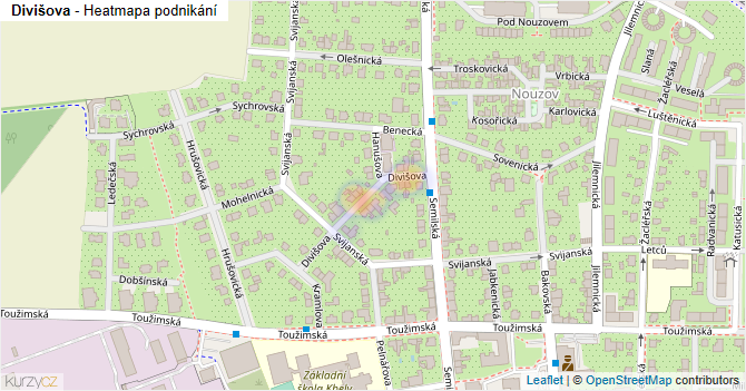 Divišova - mapa podnikání