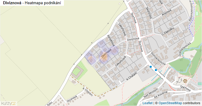Diviznová - mapa podnikání