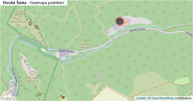 Divoká Šárka - mapa podnikání