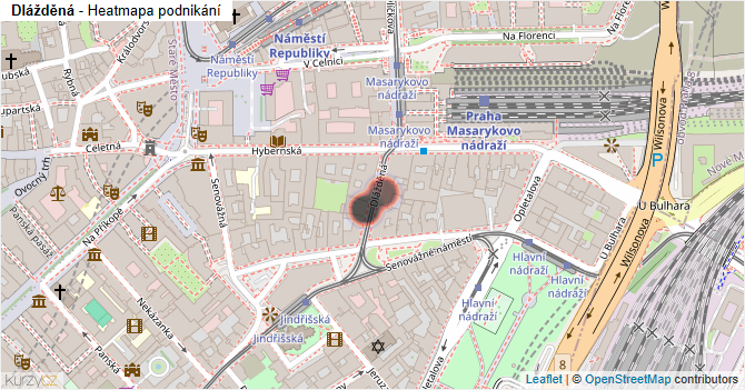 Dlážděná - mapa podnikání