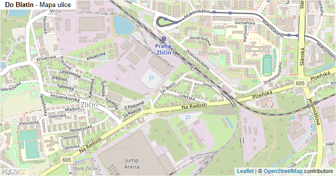 Do Blatin - mapa ulice