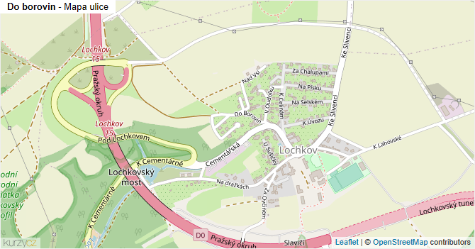 Do borovin - mapa ulice