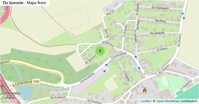 Do borovin - mapa firem