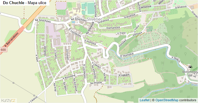 Do Chuchle - mapa ulice