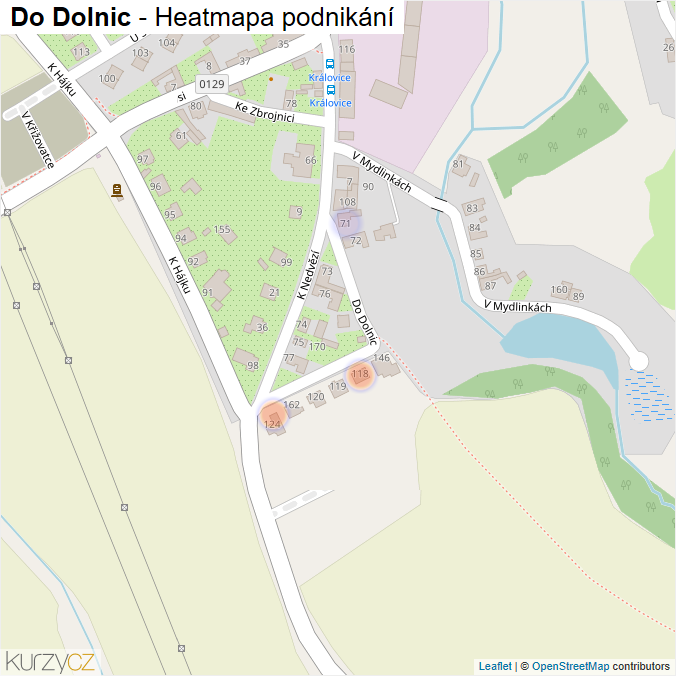 Mapa Do Dolnic - Firmy v ulici.