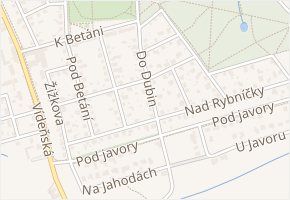 Do dubin v obci Praha 14 - mapa ulice