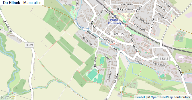 Do Hlinek - mapa ulice