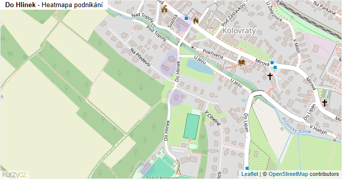Do Hlinek - mapa podnikání