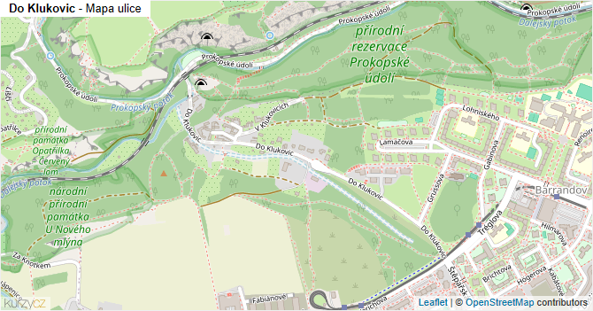 Do Klukovic - mapa ulice