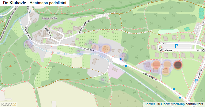 Do Klukovic - mapa podnikání