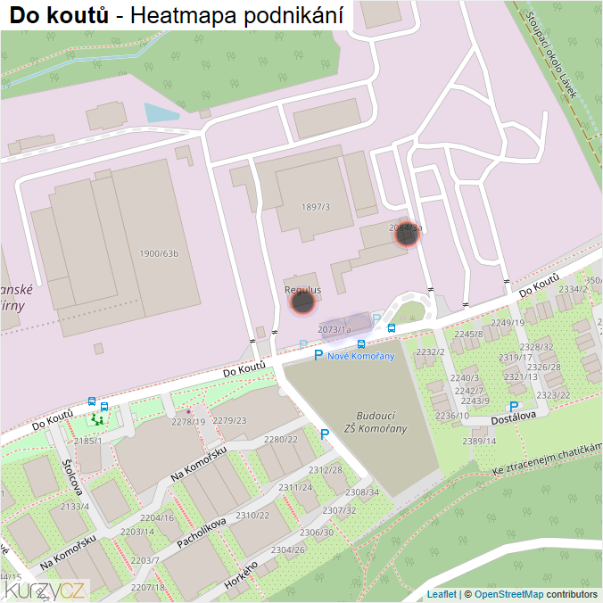 Mapa Do koutů - Firmy v ulici.