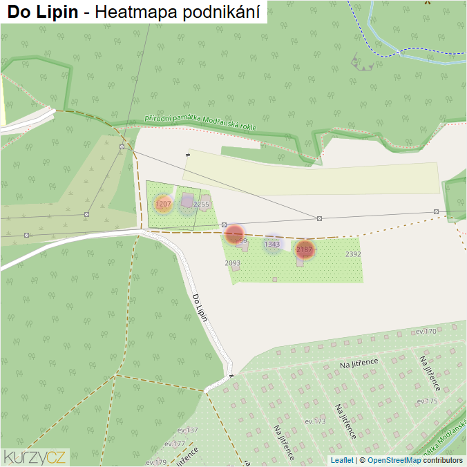 Mapa Do Lipin - Firmy v ulici.